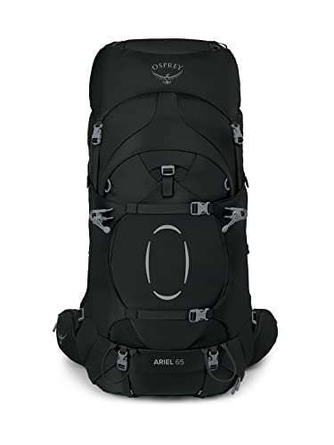 Osprey Ariel 65L Women's Backpacking Backpack, Black, WXS/S, Extended Fit