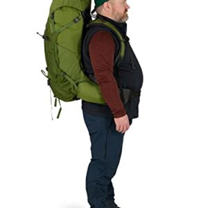 Osprey Aether 65L Men's Backpacking Backpack, Garlic Mustard Green, Extended Fit, Small/Medium