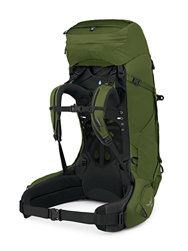 Osprey Aether 65L Men's Backpacking Backpack, Garlic Mustard Green, Extended Fit, Small/Medium