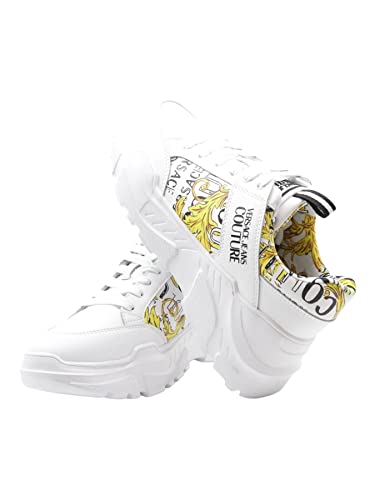 VERSACE JEANS COUTURE Men Speedtrack Sneakers Gold - White 10.5 US