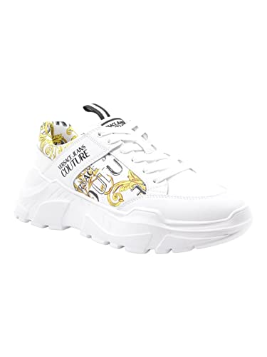 VERSACE JEANS COUTURE Men Speedtrack Sneakers Gold - White 10.5 US