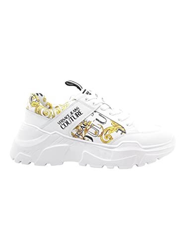 VERSACE JEANS COUTURE Men Speedtrack Sneakers Gold - White 10.5 US