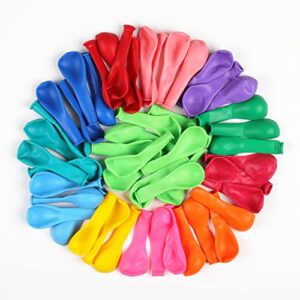 voircoloria 120pcs colorful balloons 5inch 12 assorted colors rainbow latex balloons for boys girls birthday baby shower gender reveal wedding decorations