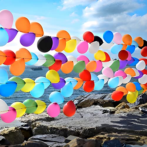 Voircoloria 120pcs Colorful Balloons 5inch 12 Assorted Colors Rainbow Latex Balloons for Boys Girls Birthday Baby Shower Gender Reveal Wedding Decorations