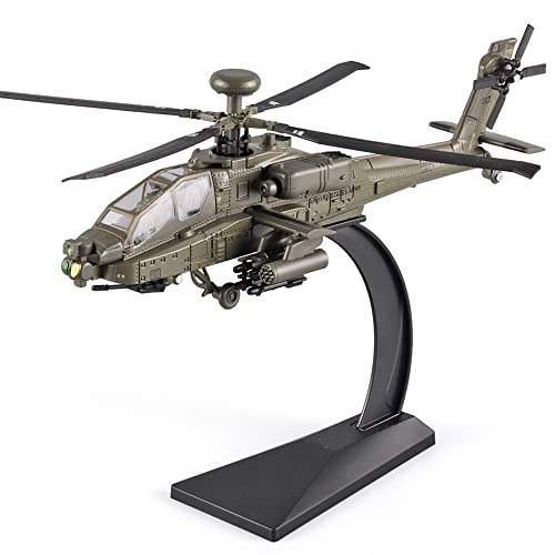 OANMYJJO Helicopter for Boys AH-64 Longbow Apache Helicopter Model Airplane,Diecast Military Attack Helicopter，Model Airplane with Light and Sound，Suitable for Military Lovers to Collect and Gift.