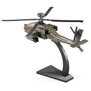 OANMYJJO Helicopter for Boys AH-64 Longbow Apache Helicopter Model Airplane,Diecast Military Attack Helicopter，Model Airplane with Light and Sound，Suitable for Military Lovers to Collect and Gift.