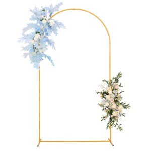 7.2ft wedding arch backdrop stand square gold metal for ceremony birthday,party,friends gathering,christmas,garden decoration