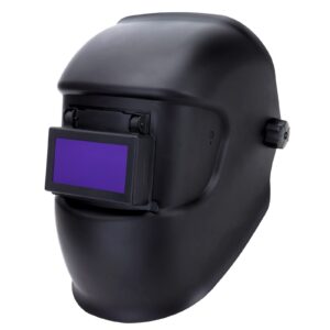 argon arc welding helmets 3.86"x1.61", detachable flip-up without delay, black glass lift front welding mask with adjustable headgear, shade 10