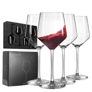 ennogyoson red wine glasses set of 4,large crystal white wine glass, christmas durable modern beautiful stemmed wine glasses,transparent stylish pretty wine glass