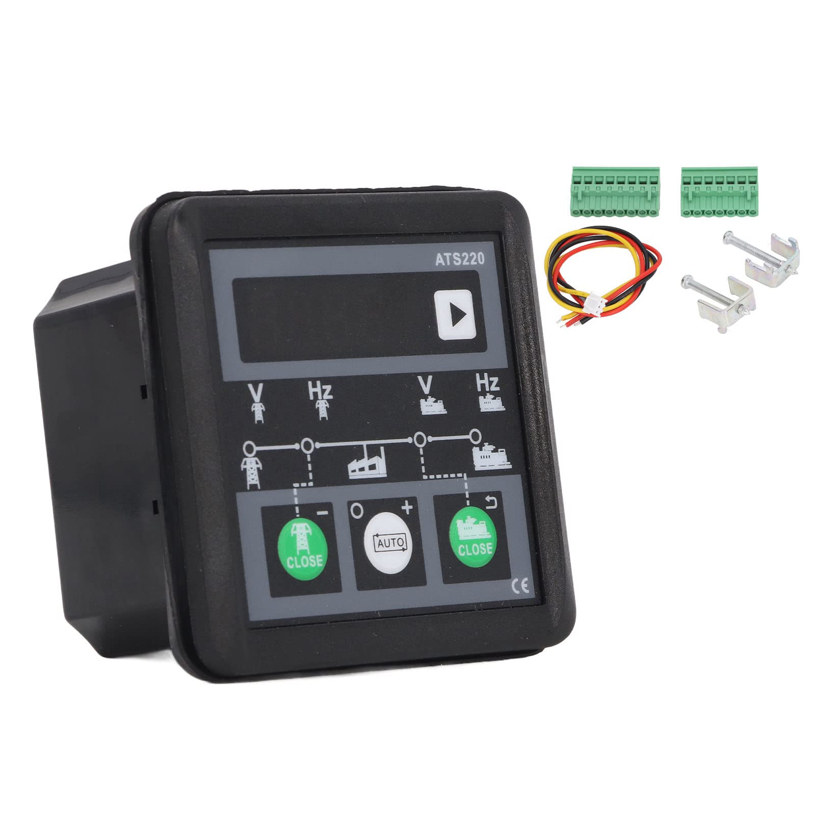 Automatic Transfer Switch Controller IP54 Waterproof LED Display Dual Power ATS Controller 30‑300V