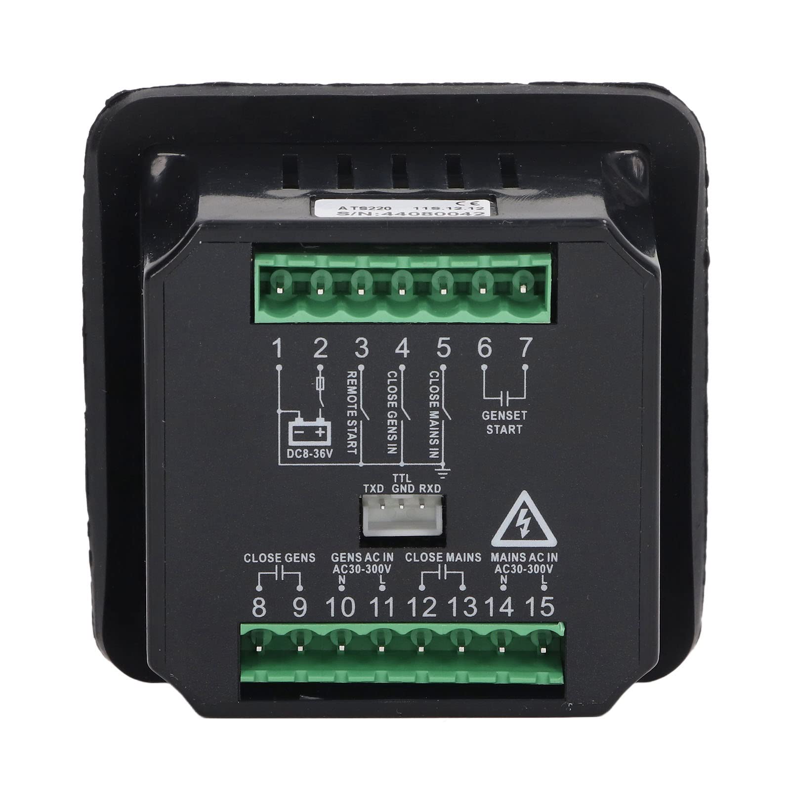 Automatic Transfer Switch Controller IP54 Waterproof LED Display Dual Power ATS Controller 30‑300V