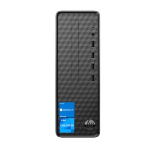 HP Newest Slim Desktop, Intel Celeron J4025, 16GB RAM, 1TB PCIe SSD + 1TB HDD, HDMI, RJ-45, Wi-Fi, Bluetooth, Wired Keyboard & Mouse, Windows 11 Home, Black