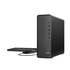 HP Newest Slim Desktop, Intel Celeron J4025, 16GB RAM, 1TB PCIe SSD + 1TB HDD, HDMI, RJ-45, Wi-Fi, Bluetooth, Wired Keyboard & Mouse, Windows 11 Home, Black