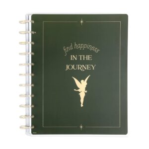 happy planner disney 2023 daily planner for july 2023 to june 2024, 12-month daily, weekly, and monthly planner, dashboard layout, tinkerbell find your wings theme, big size, 11 inches by 8 1/2 inches
