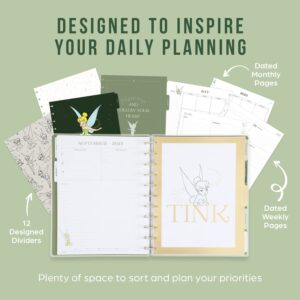 Happy Planner Disney 2023 Daily Planner for July 2023 to June 2024, 12-Month Daily, Weekly, and Monthly Planner, Dashboard Layout, Tinkerbell Find Your Wings Theme, Big Size, 11 Inches by 8 1/2 Inches