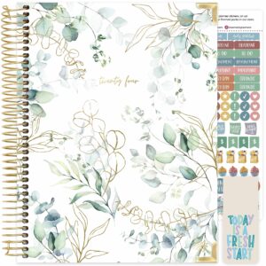 HARDCOVER bloom daily planners 2024 (8.5" x 11") Calendar Year Day Planner (January 2024 - December 2024) - Passion/Goal Organizer - Monthly & Weekly Inspirational Agenda Book - Eucalyptus