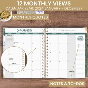 HARDCOVER bloom daily planners 2024 (8.5" x 11") Calendar Year Day Planner (January 2024 - December 2024) - Passion/Goal Organizer - Monthly & Weekly Inspirational Agenda Book - Eucalyptus