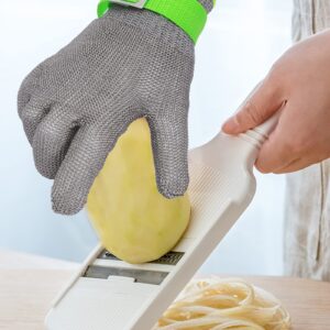 Aillary Level 9 Cut Resistant Kitchen Glove,Food Grade,Machine Washable,Stainless Stell Wire Metal Mesh Safety Work Glove for Mandolin,Meat Cutting,Oyster Shucking,and Wood Working (Large)