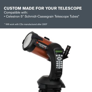 Celestron – EclipSmart Safe Solar Eclipse Telescope Filter – Meets ISO 12312-2:2015(E) Standards – Works with 5” Schmidt-Cassegrain Telescopes – Observe Solar Eclipses & Sunspots – Secure Fit