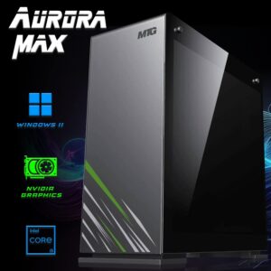 Aurora Max Gaming Tower PC- Intel Core i5 12th Gen, RTX 2060S 8GB 256 Bits, 32GB RGB Ram, 1TB Nvme, 4TB HDD, 4 in 1 Gaming Kit, Webcam, Liquid Cooling Win 11