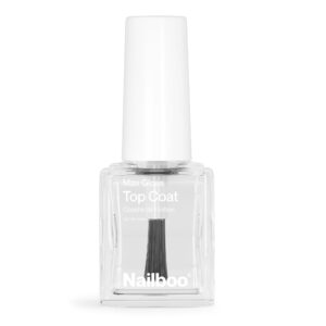 nailboo premier max gloss nail polish top coat, clear, diy nails salon quality, glossy non-gel nail polish, 0.5 oz.