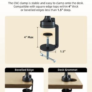 EZVALO 2023 Upgraded Led Desk Lamp, Hand-Sweep Architect Desk Lamps for Home Office, 31.5’’ Office Lighting with Led Display, Led Desk Light for Office with Clamp for Monitor Study Crafting Reading