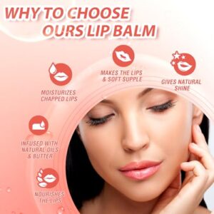 BANGFENG Big Brush Head Lip Glow Oil Plumping Tint, Tinted Lip Balm Transparent Lip Care, Moisturizing Non-sticky Fresh Shiny Texture Lip Oil - Strawberry (Pink)