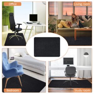 HomeMall Office Chair Mat for Hardwood and Tile Floor, Computer Chair Mat, Non-Slip Floor Protector Rug Carpet, Non-Curve, Under Desk Mat for Rolling Chair, Black(48"x36")