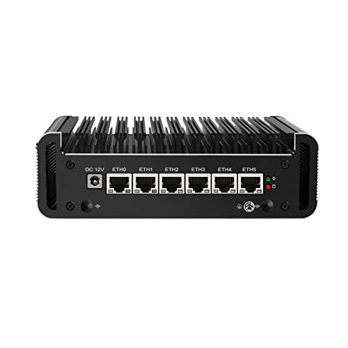 HUNSN Micro Firewall Appliance, Mini PC, OPNsense, VPN, Router PC, Intel Core I5 1135G7, RJ28, AES-NI, 6 x Intel 2.5GbE I226-V LAN, COM, HDMI, 32G RAM, 512G SSD