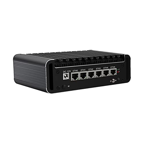 HUNSN Micro Firewall Appliance, Mini PC, OPNsense, VPN, Router PC, Intel Core I5 1135G7, RJ28, AES-NI, 6 x Intel 2.5GbE I226-V LAN, COM, HDMI, 32G RAM, 512G SSD