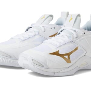 Mizuno Wave Momentum 2 White/Gold 9.5 B (M)