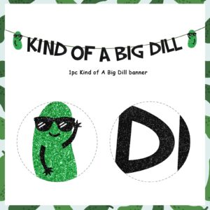 Pickle Birthday Party Decorations Glitter Kind of a Big Dill Banner Cucumber Pickle Birthday Supplies Fruit Funny Cucumber Party Supplies for Birthday