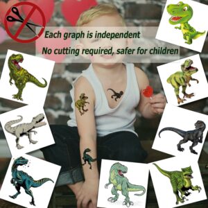 Tazimi 88 Sheets 3D Dinosaur Temporary Tattoos For Kids T-Rex Tattoo Sticker Dinosaur Tattoo Party Decoration DIY Temporary Tattoos Art