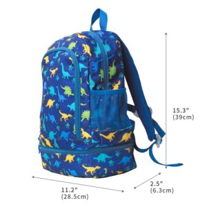 Kids Backpacks for Boys and Girls,Cute Lightweight Bookbag Toddler Preschool Backpack with Insulated Lunch Bag Navy