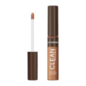 covergirl clean invisible concealer, lightweight, hydrating, vegan formula, golden caramel 180, 0.23oz