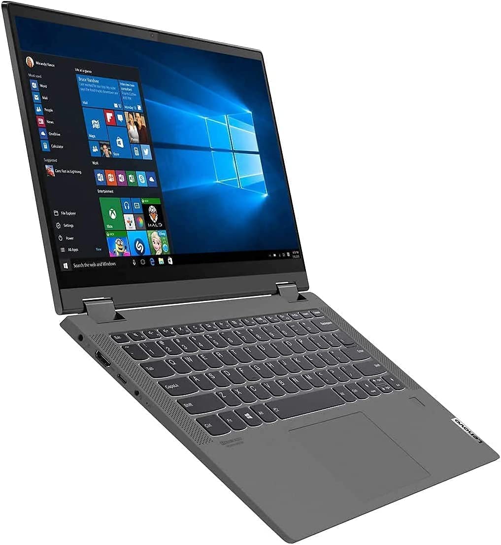 Lenovo New Flex 5 14" 2-in-1 Touchscreen Laptop, 8-Core AMD Ryzen 7 4700U (Beat i7-8550U), FHD IPS, Backlit, Fingerprint, Bundled with Stylus Pen, Win 10, Black (8GB|1024GB SSD)