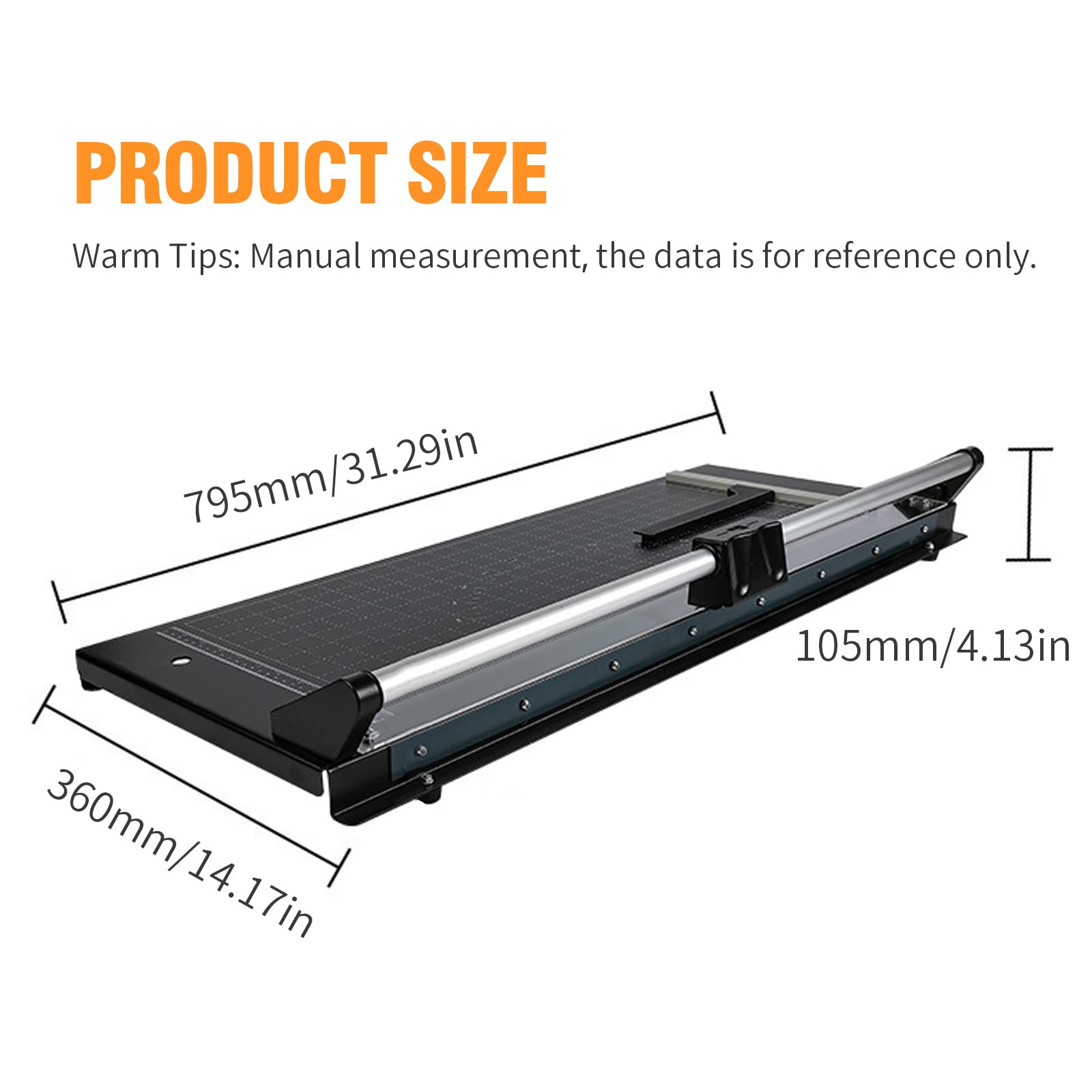 24 Inch Paper Cutter, Manual Precision Rotary Paper Trimmer, Sharp Photo Paper Cutter, Rotary Paper Cutter Trimmer