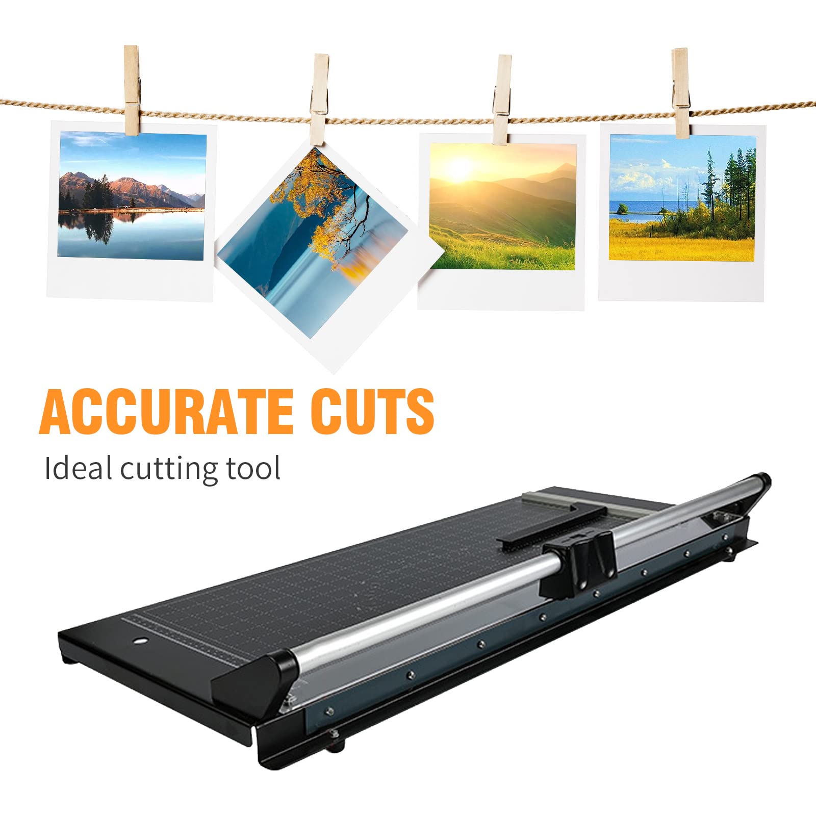 24 Inch Paper Cutter, Manual Precision Rotary Paper Trimmer, Sharp Photo Paper Cutter, Rotary Paper Cutter Trimmer