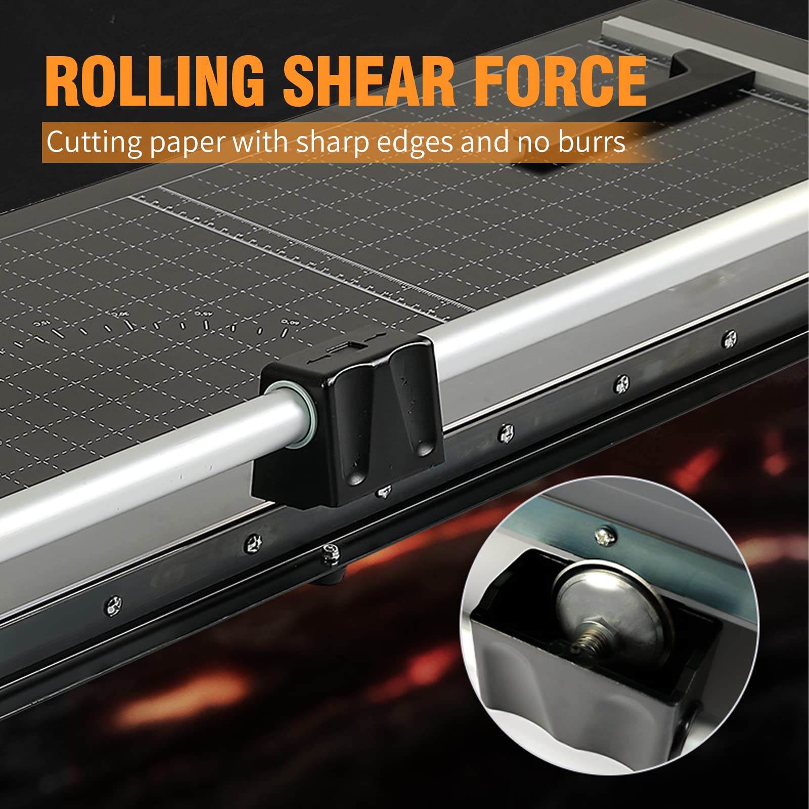 24 Inch Paper Cutter, Manual Precision Rotary Paper Trimmer, Sharp Photo Paper Cutter, Rotary Paper Cutter Trimmer