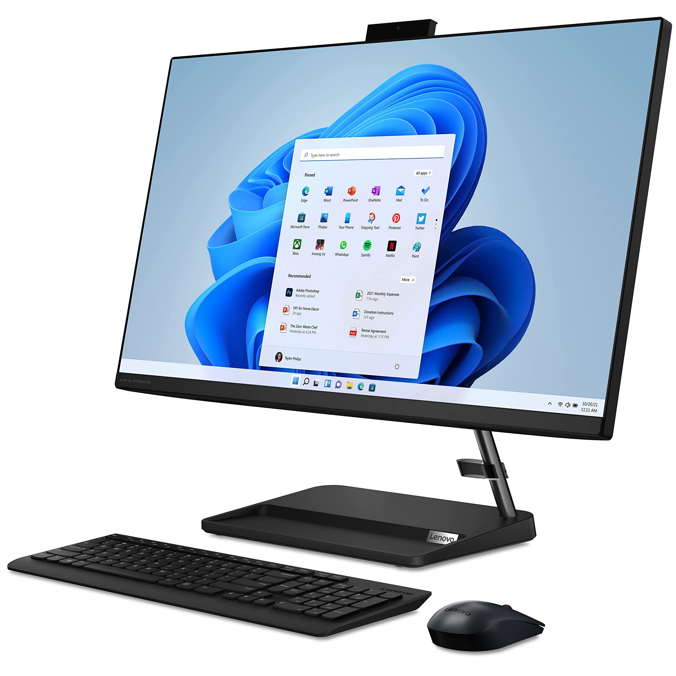 Lenovo 2023 IdeaCentre AIO 3 27" Touchscreen FHD Business All-in-One Desktop Computer, 13th Gen Intel 8-Core i5-13420H, 32GB DDR4 RAM, 1TB PCIe SSD, WiFi 6, BT 5.1, Windows 11 Pro, BROAG HDMI Cable