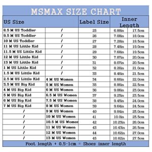 MSMAX Women's Jazz Tap Shoe Girls Mary Jane Leather Tap Dance Flats 6 M US Women Black