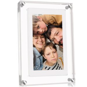 pipivision 5 inch acrylic digital picture frame with built-in 1gb memory, 1000mah battery, digital photo frame supporting 480 * 854 resolution, ideal video frame