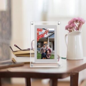 PiPivision 5 Inch Acrylic Digital Picture Frame with Built-in 1GB Memory, 1000mAh Battery, Digital Photo Frame Supporting 480 * 854 Resolution, Ideal Video Frame