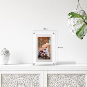 PiPivision 5 Inch Acrylic Digital Picture Frame with Built-in 1GB Memory, 1000mAh Battery, Digital Photo Frame Supporting 480 * 854 Resolution, Ideal Video Frame