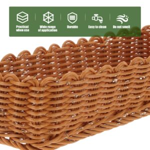 Kichvoe Seasoning Jar Storage Box Rustic Touch Elegance Room Decorations Housewares Woven Storage Basket Cutlery Storage Desktop Tableware Cutlery Rack Cutlery Basket Drain Basket Plastic