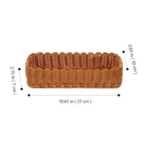 Kichvoe Seasoning Jar Storage Box Rustic Touch Elegance Room Decorations Housewares Woven Storage Basket Cutlery Storage Desktop Tableware Cutlery Rack Cutlery Basket Drain Basket Plastic