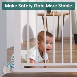 Babelio Baby Gate Extender Wall Protector, Extends 1-3.3 inches Pet & Dog Safety Gates, 4 Pack Pressure Mounted Gates Extension Kit, Work on Doorways, Stairs and Hallways (White)
