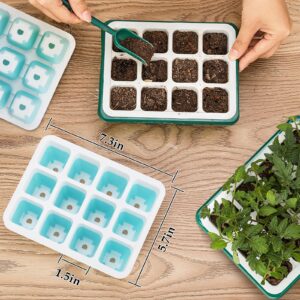 Hanaoyo Reusable Seed Starter Tray, Seed Starter Kit with Flexible Pop-Out Cells, 5 PCS Seedling Starter Trays for Seed Starter, Indoor Greenhouse Seeding Planting Growing