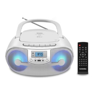 gelielim cd player boombox, fm radio with bluetooth, remote control, portable cd player with speakers, cd players for home with headphone, mic jack support cd-r/rw/mp3, usb, gifts for grandparent