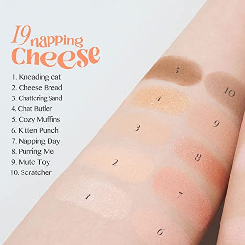 CLIO Pro Eye Shadow Palette, Matte, Shimmer, Glitter, Pearls, Highly Pigments, Long-Wearing (019 NAPPING CHEESE)